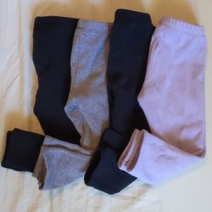 4 pack fleece toddler leggings